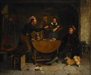 Bonder I Kleinbrehmen, Som Spela Kort by Josef Wilhelm Wallander