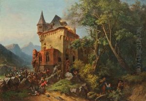 Csatajelenet by Josef Wilhelm Wallander