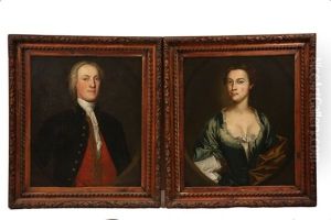 Colonial Portraits Of A Gentleman And His Lady