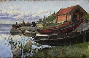 Vid Kusten by Gustaf Theodor Wallen