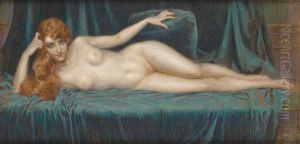 Jeune Femme Nue Couchee by Gustave Brisgand