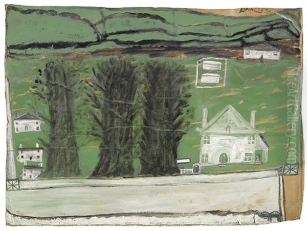 Three Trees: White House In A Landscape - view 1