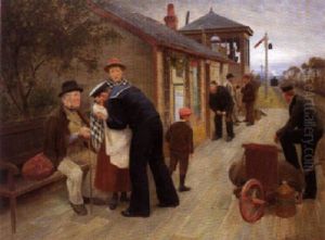 On The Platform by Walter Cyril Wallis
