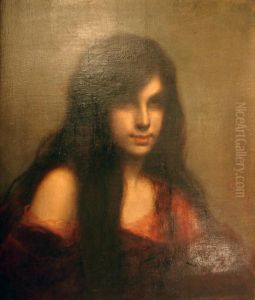Portrait De Jeune Fille by Gustave Brisgand