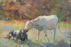 A Summer Day, Cattle Grazing A Summer Day, Cattle Grazing