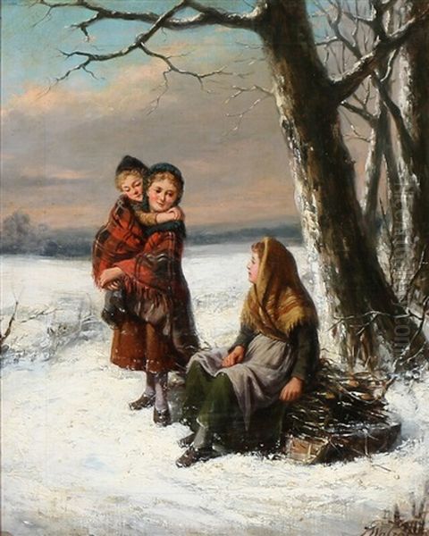 Three Girls In The Snow - view 1