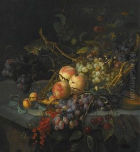 Still Life With Grapes, Peaches, Gooseberries, Cherries And Horse Chestnuts