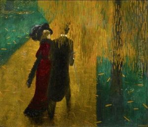 Couple Dans Un Parc by Karl Walser