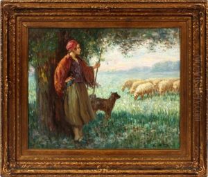 Shepherdess With Sheep Shepherdess With Sheep