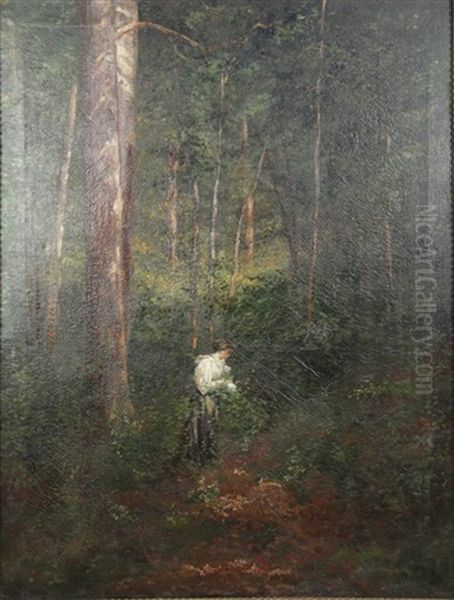 Woman In Forest - view 1