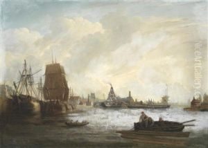 A View Of Bristol Docks by Joseph Walter