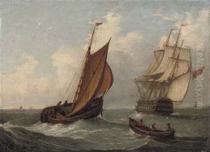 Barge Studies: One Inshore (+ The Other Out At Sea; Pair)