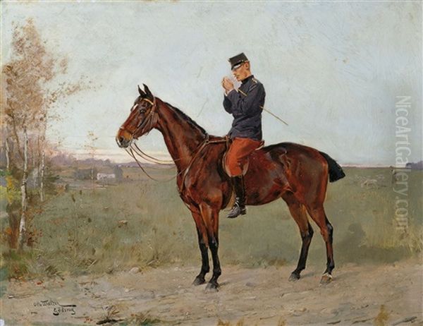 Ein Leutnant Des K. Und K. Dragonerregiments Vi Zu Pferde - view 1