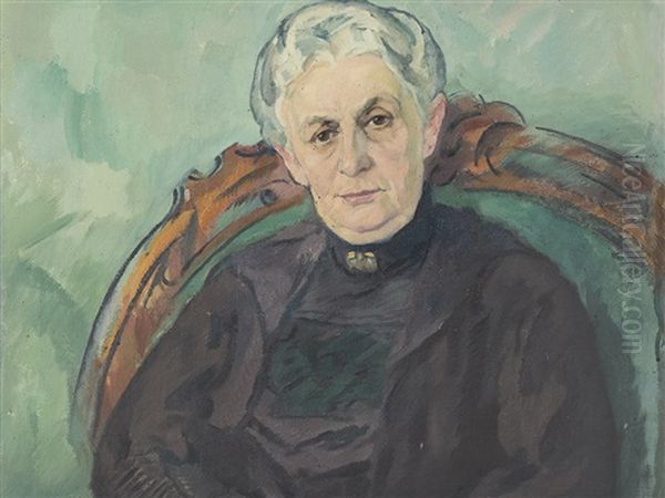 Portrait Minna Roeber,oil,1920 - view 1