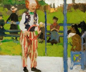 Clown Als Hundedompteur by Johann Walter-Kurau