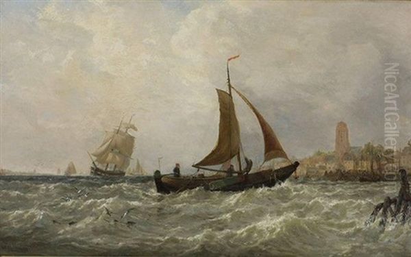 Fishing Boat In A Rough Sea - view 1