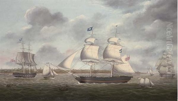 The Brigs "mariote" And "margaret" In The Mersey Off The Wirral (collab. W/samuel Walters) - view 1
