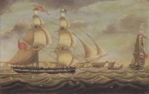 The "snow Preceptor Of Abroath" In Two Positions Off Dover