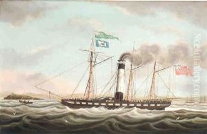 The P.s. "superb" Inward Bound Off Flatholm Island, In The Bristol Channel by Miles Walters