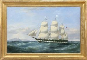 The American Packet Vanguard Off Point Lynas, England The American Packet Vanguard Off Point Lynas, England