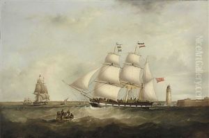 The 'gazelle' Entering The Mersey by Samuel Walters