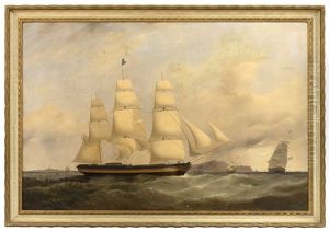 The American Ship Independence Off Liverpool by Samuel Walters