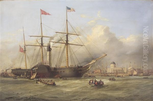The British Queen (+ A Reproduction Print Of "the President, Sister Ship To The British Queen") - view 1