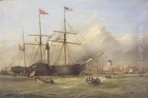 The British Queen (+ A Reproduction Print Of "the President, Sister Ship To The British Queen") by Samuel Walters