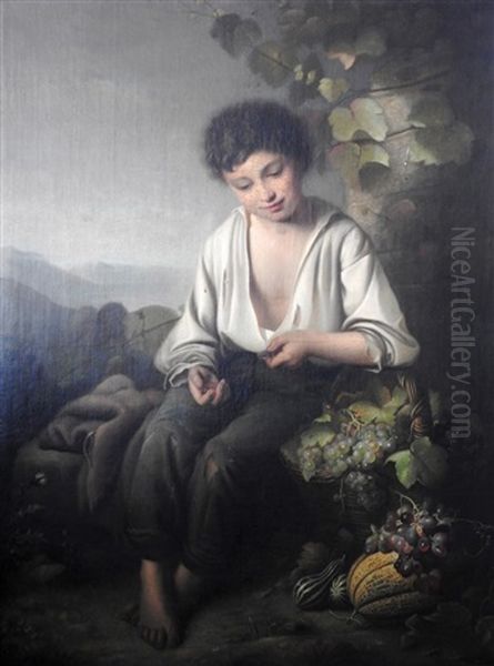 A Full Length Portrait Of A Male Fruit Vendor - view 1