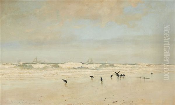 Crows On A Beach - view 1