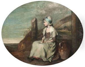 A Girl Seated At The Stile