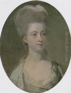 Portrait Of Lady Roche Wearing A Grey Dress