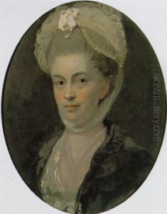 Portrait Of Dorothy Lady Frankland Wearing A Black Dress