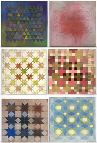 Six Large Geometric Abstracts - view 1