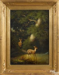 Landscape With Deer by William Walton