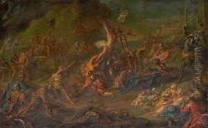 L'erection De Croix by Bernard Joseph Wamps