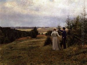 Sommerdag I August. Motiv Fra Bakkerne Ved Hjortekjaershuset by Elisabeth Moeller Wandel