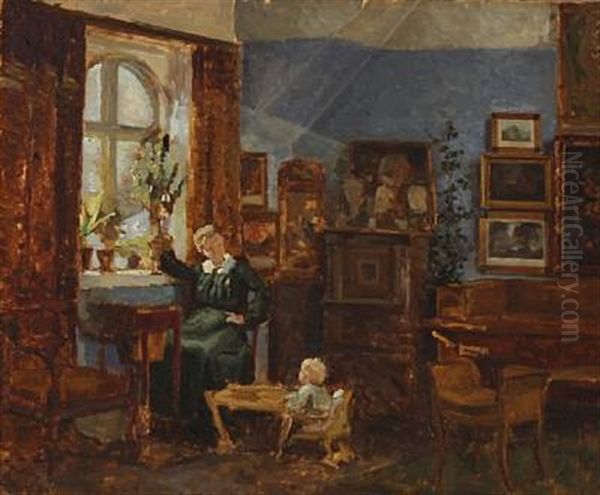 Interior With Mother And Child - view 1
