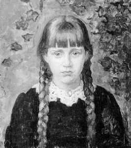 Young Girl With Braided Hair by Sigurd Wandel