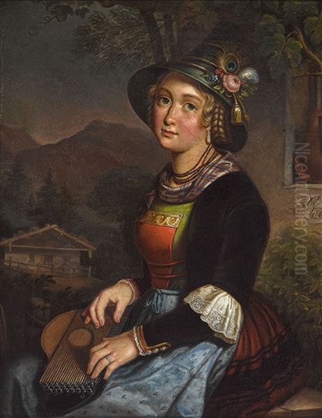 Dirndl Aus Dem Oberland Mit Zither - view 1