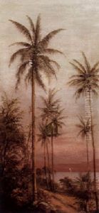 A Tropical Inlet With A Distant Sailboat