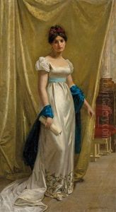 Portrait Of Young Lady by Marie Wandscheer