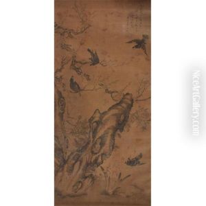 Magpies And Prunus Magpies And Prunus