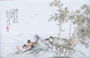 Porcelain Panel by Wang Qi