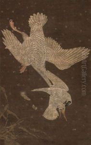 Falcon Attacking Goose by  Wang Shen