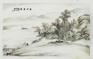Untitled (two Sailing Boats In A Wife River Estuary Beneath Mountains) Untitled (two Sailing Boats In A Wife River Estuary Beneath Mountains)