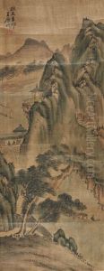 A Chinese Painting Of Landscape by Wang Yuanqi
