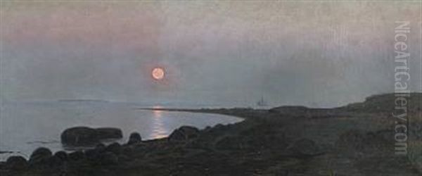 Sunset Over Bjornsknude At Juelsminde - view 1