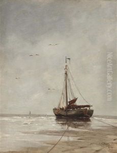 Bomschuit On The Beach by Kees Van Waning