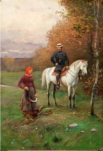 Spotkanie Pod Lasem by Wladyslaw Wankie